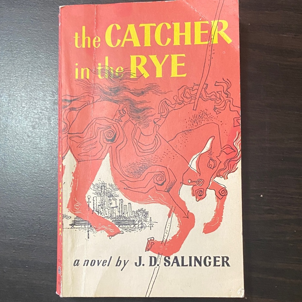 The Catcher in the Rye by J.D. Salinger - Red & Yellow Vintage Cover